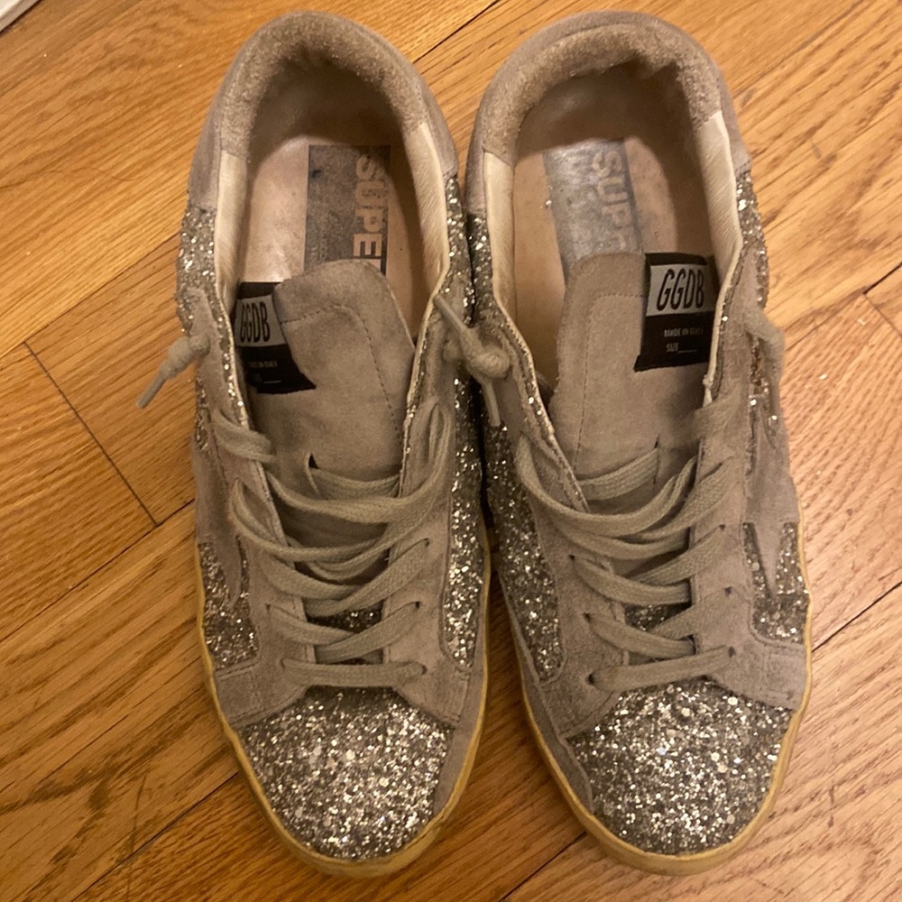 Golden Goose GGDB Silver Glitter size 38